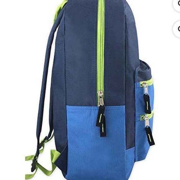 School backpack Multi-Color Adjustable Padded Shoulder Straps - Navy Blue 3 set - Picture 9 of 16